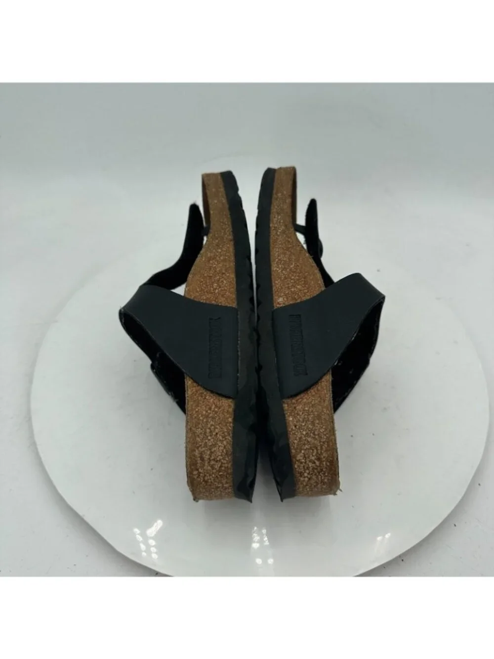 Birkenstock Gizeh Women Size 35 Black Birko-Flor T Strap Thong Leather Sandal